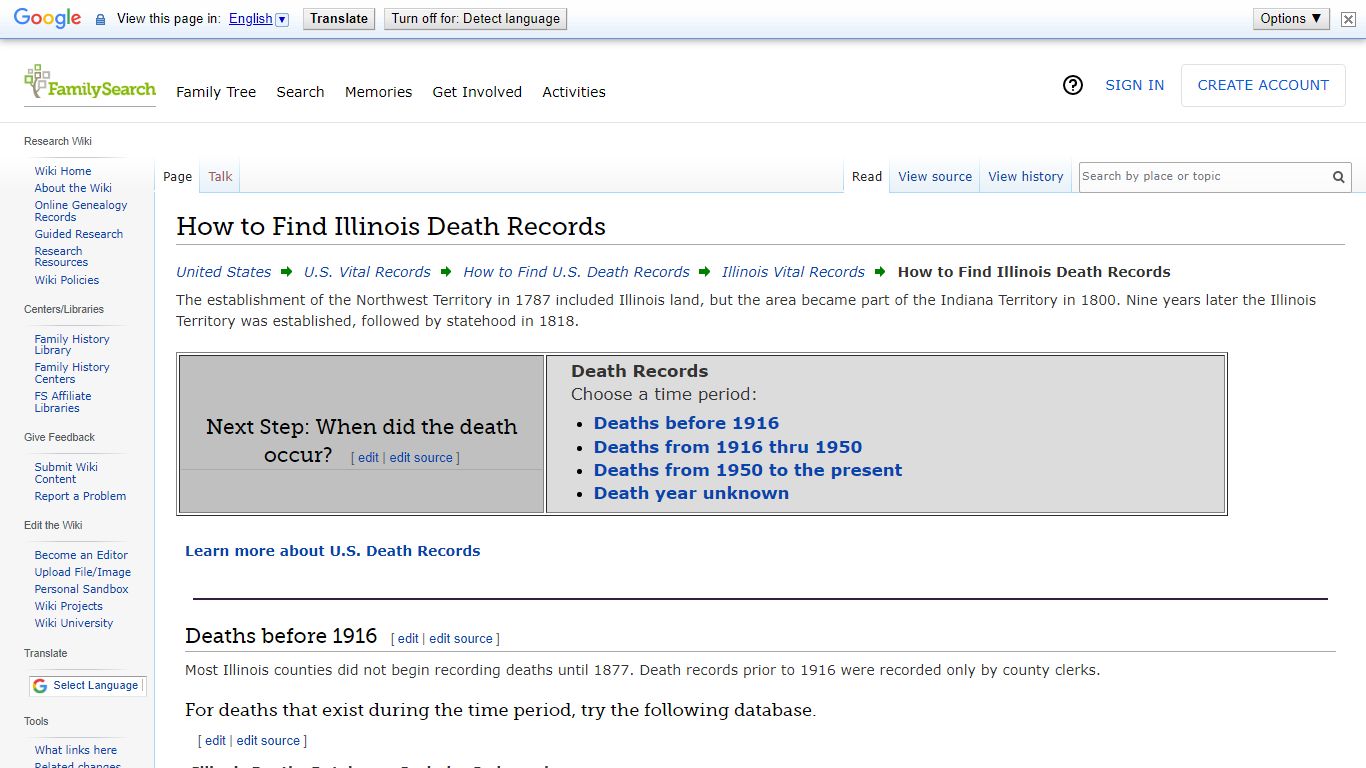 How to Find Illinois Death Records • FamilySearch